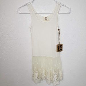PPLA Clothing Girl's Kid's Size S (7-8) White Tank Top